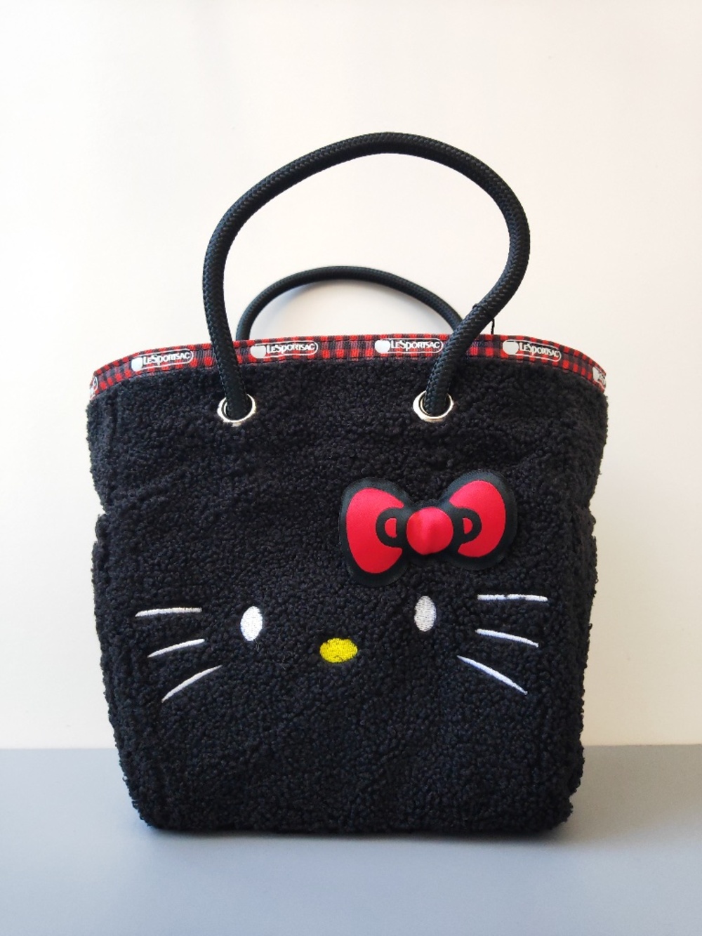 LeSportsac Hello Kitty 50th Anniversary Black Boa Tote NWT